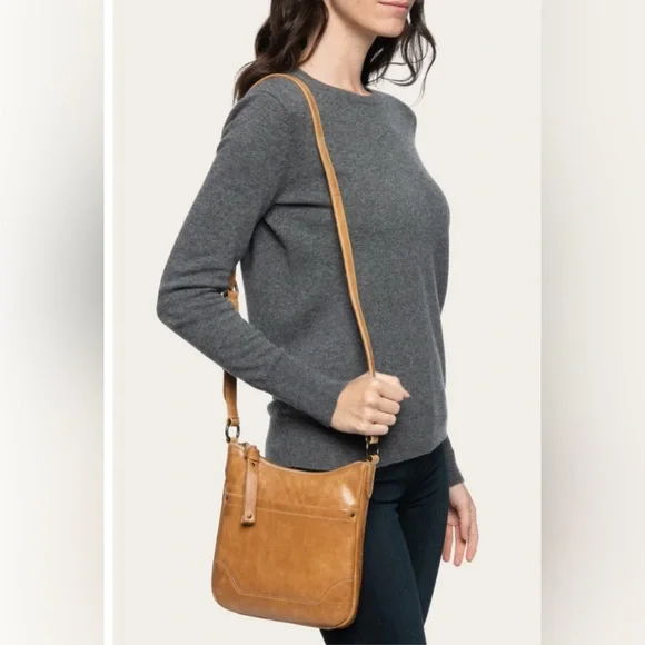 NWOT Frye Leather Melissa Sling Crossbody Beige Brown Retail $198 - Picture 12 of 12